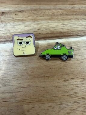 Disney Buzz Car and Character Enamel Pins